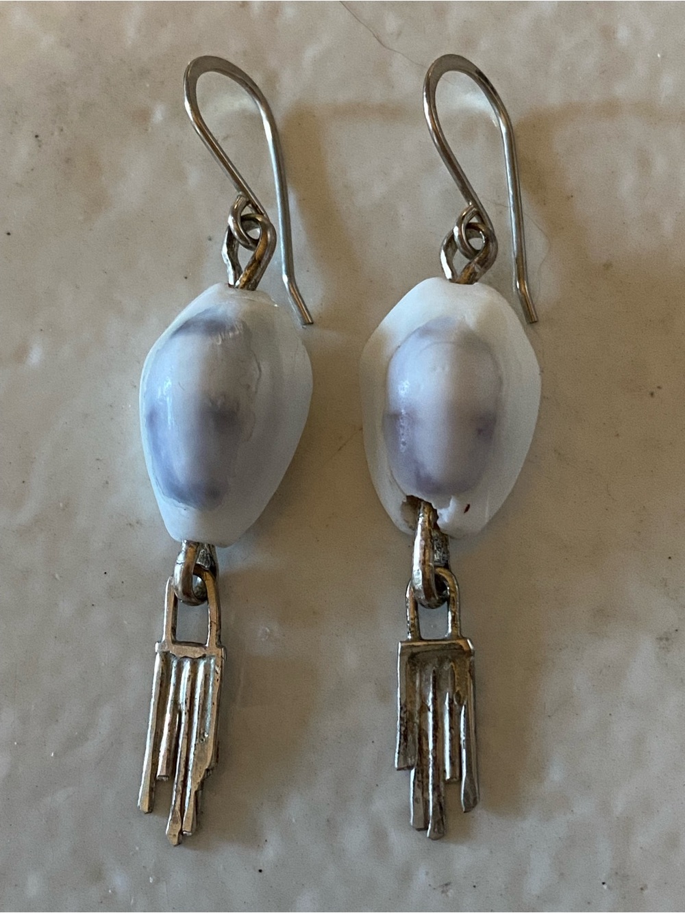 Sterling & Cowrie Shell Earrings